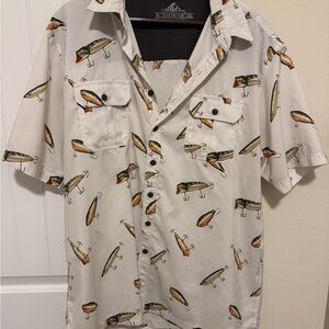 Croft & Barrow Men's Fishing Lure Print Shirt